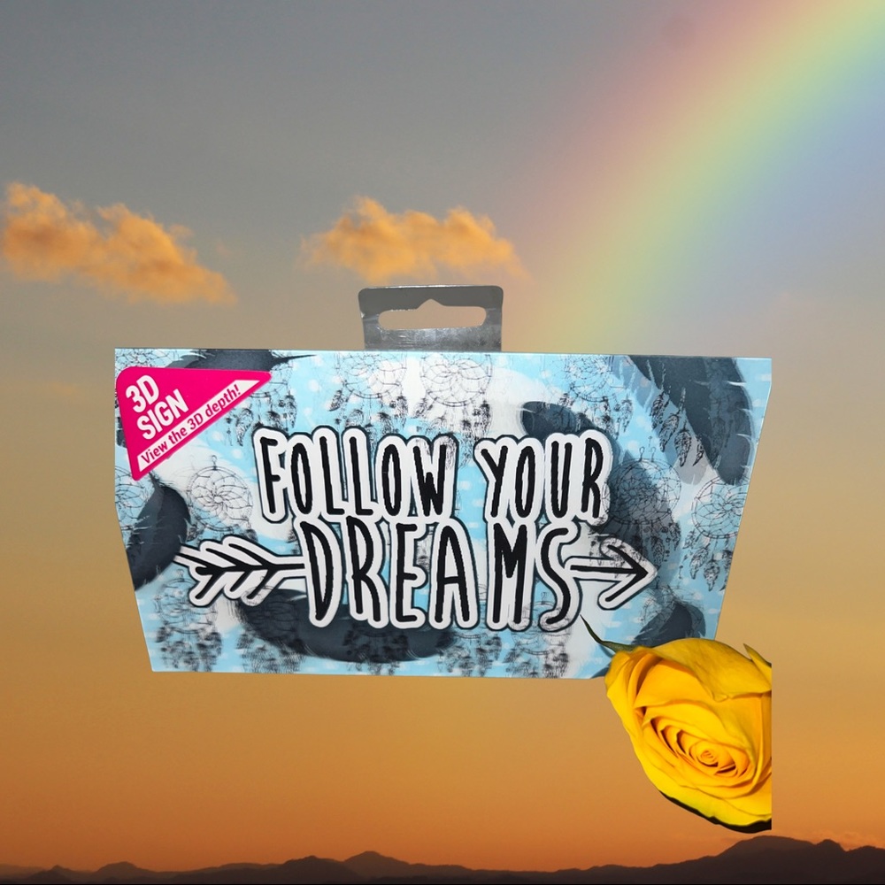 21. Follow your Dreams 3D Wooden Sign
